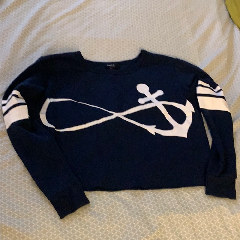 Anchor crop sweater
